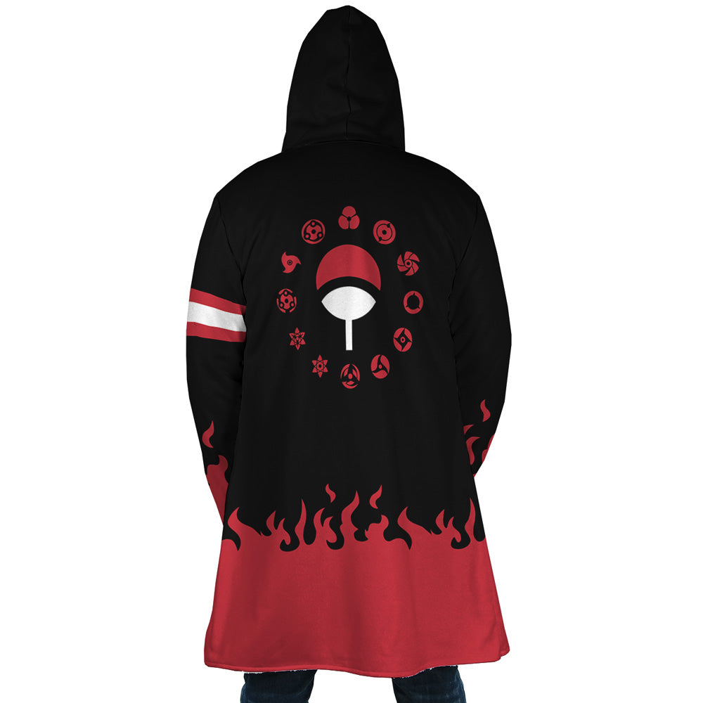Uchiha Clan Naruto Hooded Cloak Coat - XL
