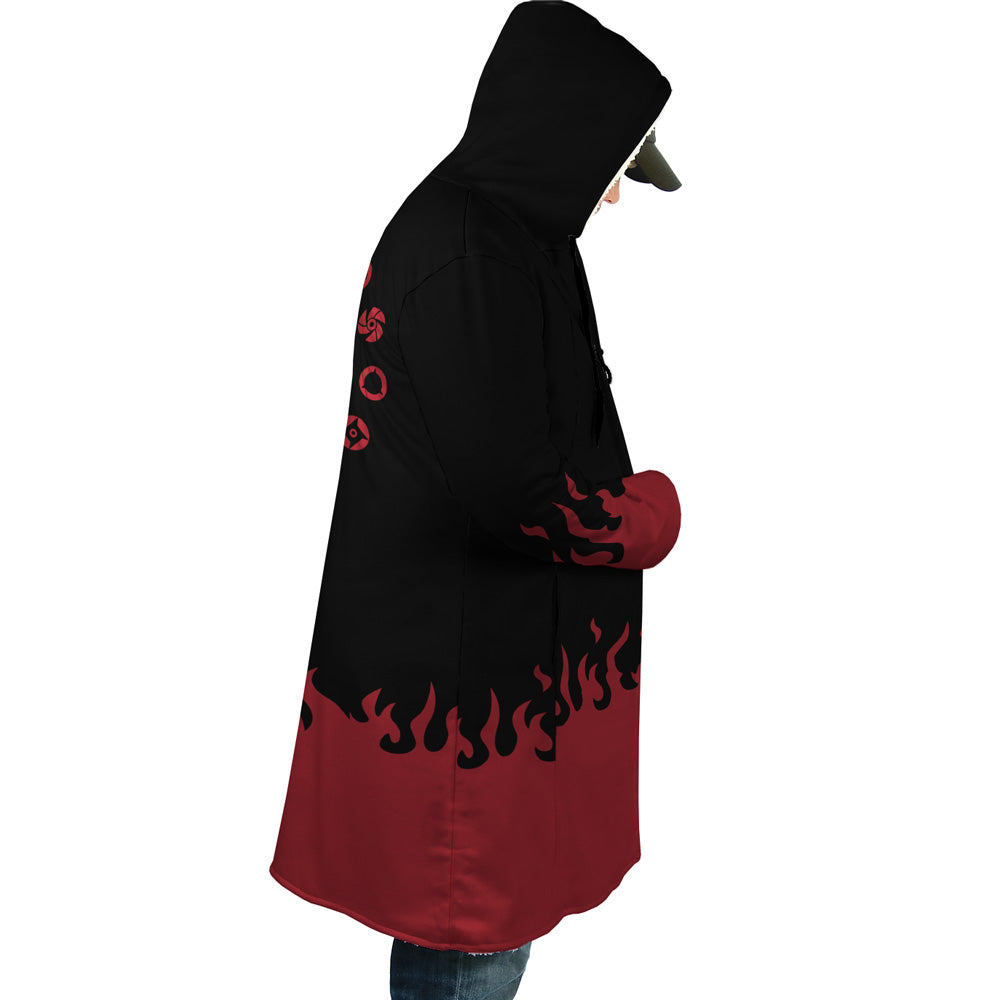 Uchiha Clan Naruto Hooded Cloak Coat - M