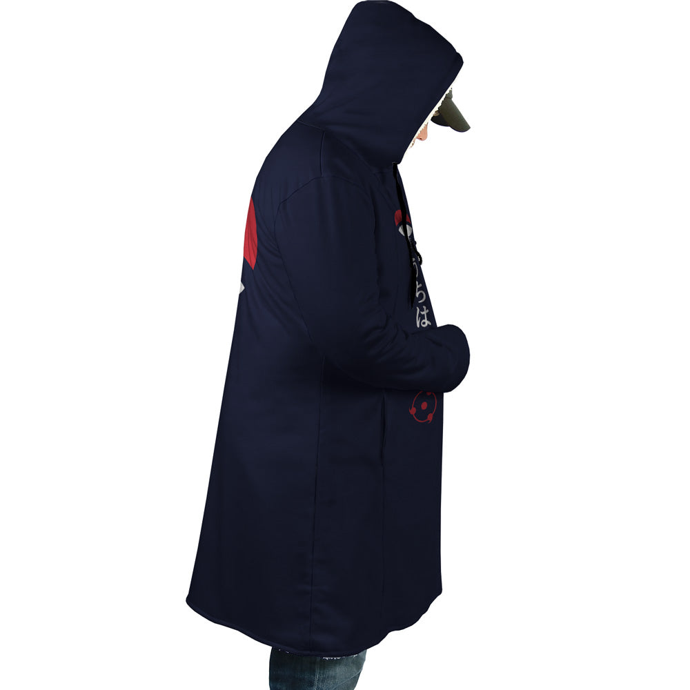 Uchiha Clan Sharingan Naruto Hooded Cloak Coat - M