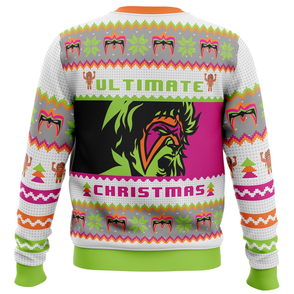 Ultimate Warrior Christmas Pro Wrestling Ugly Christmas Sweater - 6XL