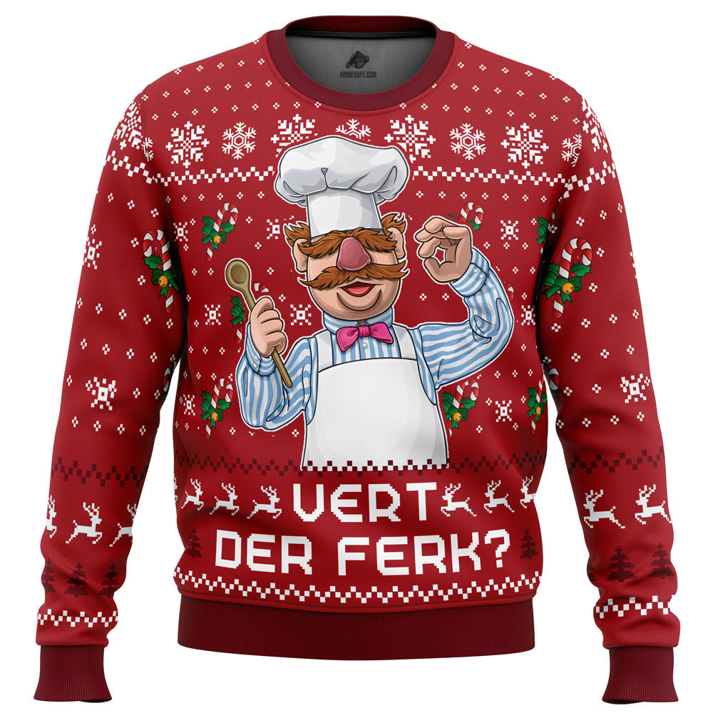 Vert Der Ferk The Muppet Show Ugly Christmas Sweater - 6XL