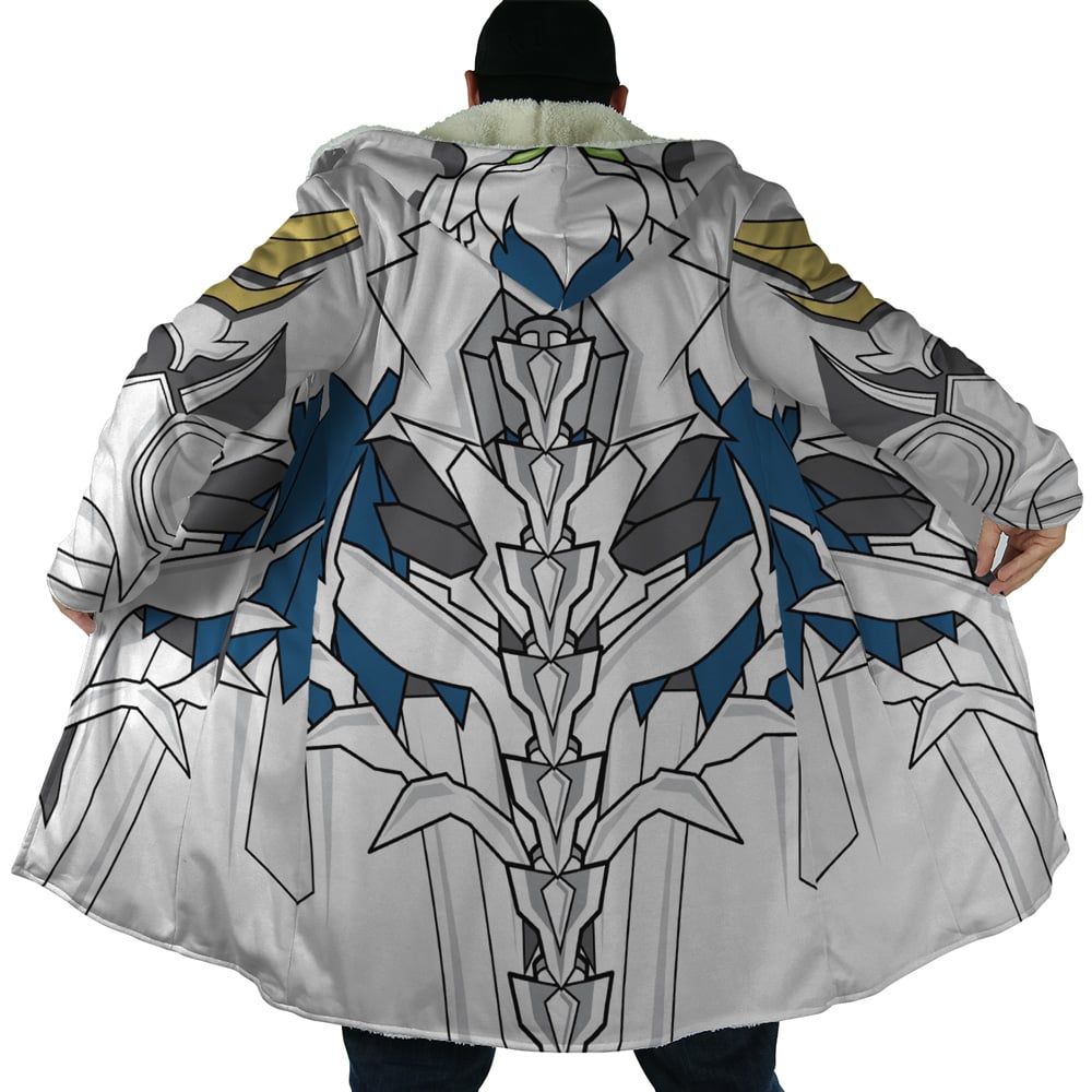 White Dragon Emperor’s Armor Highschool DxD Hooded Cloak Coat - 3XL