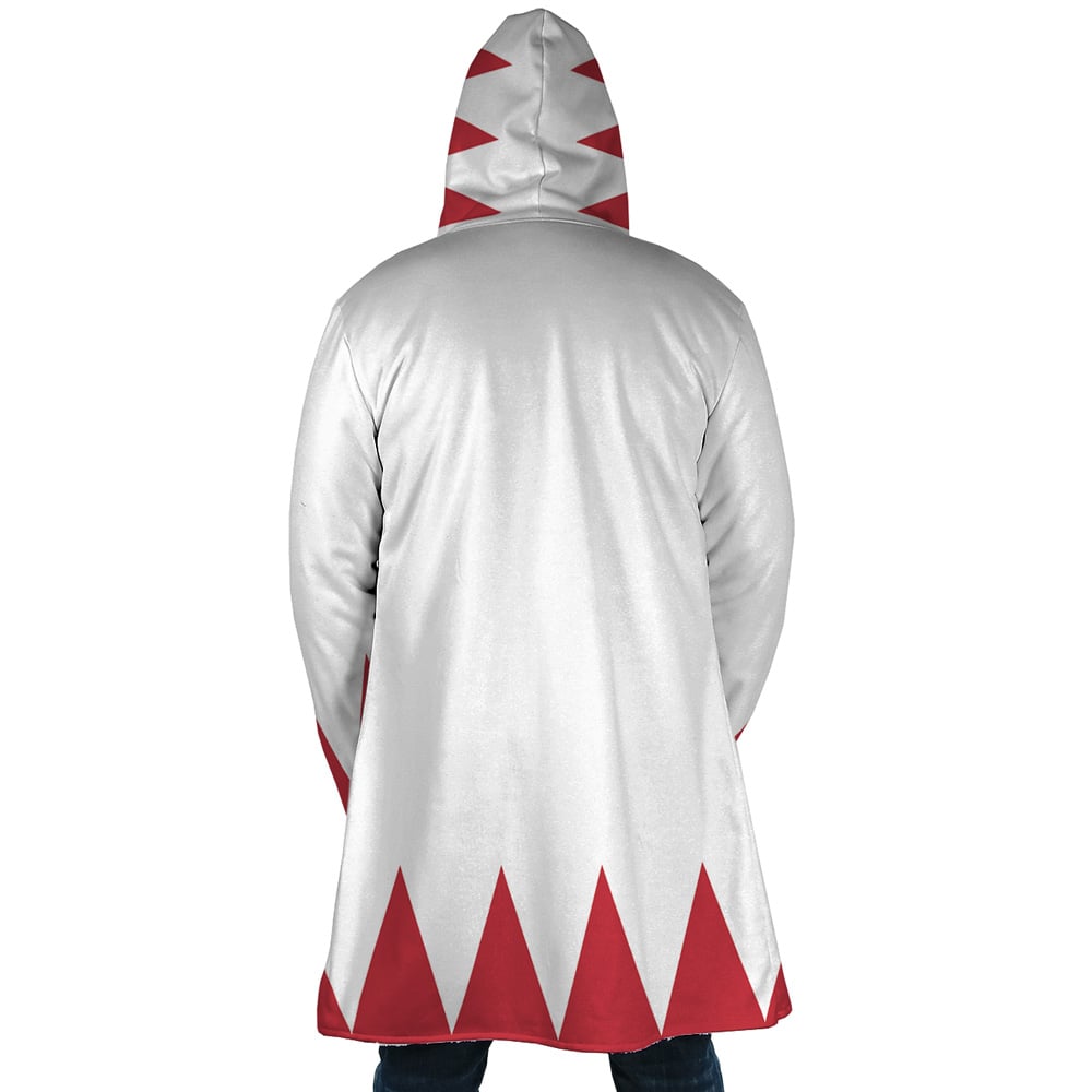 White Mage Fantasy Hooded Cloak Coat - L