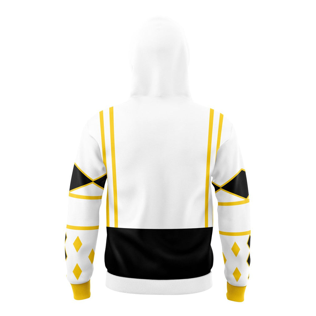 White Ranger Power Rangers Ninjetti Masked Hoodie - L