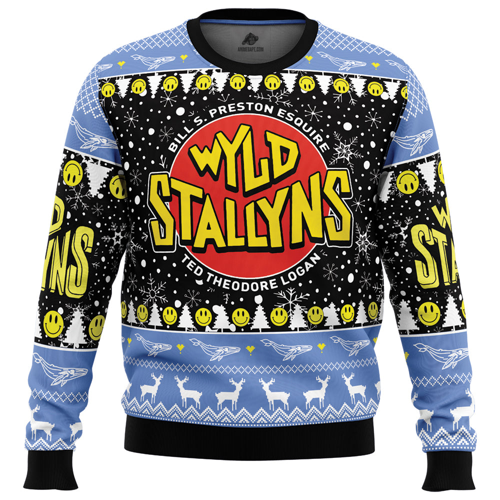 Wyld Stallyns Bill & Ted’s Excellent Adventure Ugly Christmas Sweater - 6XL