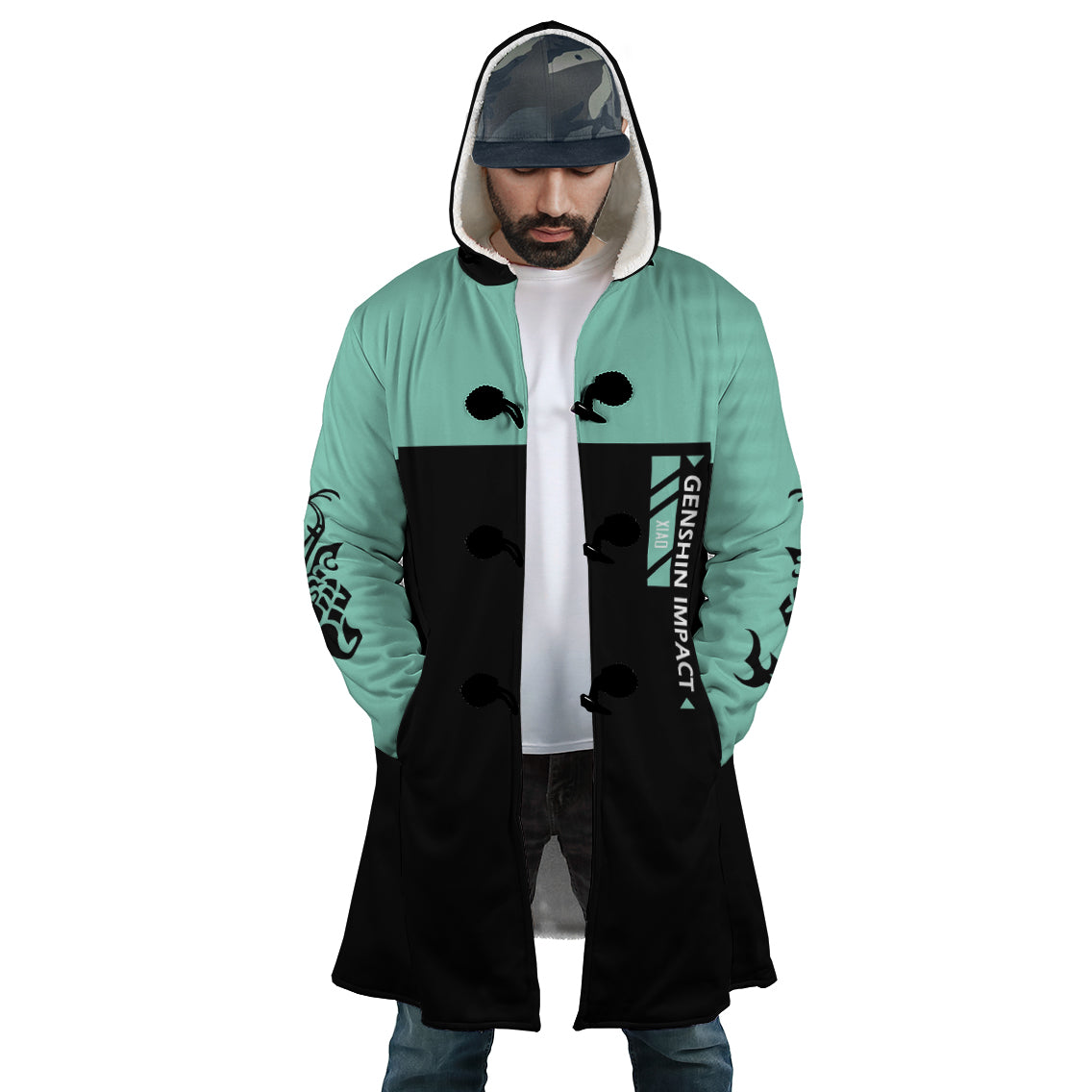 Xiao 2 Genshin Impact Hooded Cloak Coat - XL