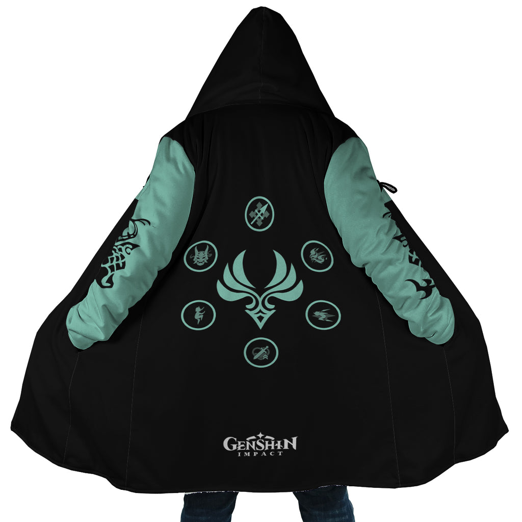 Xiao 2 Genshin Impact Hooded Cloak Coat - 5XL