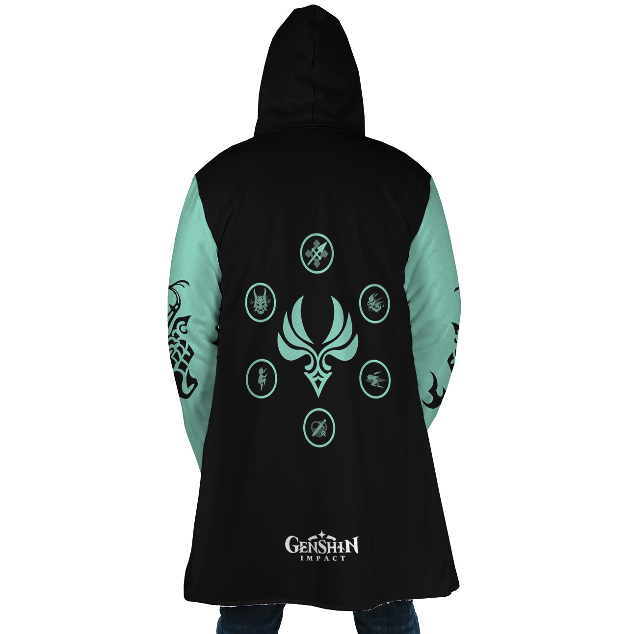 Xiao 2 Genshin Impact Hooded Cloak Coat - 2XL