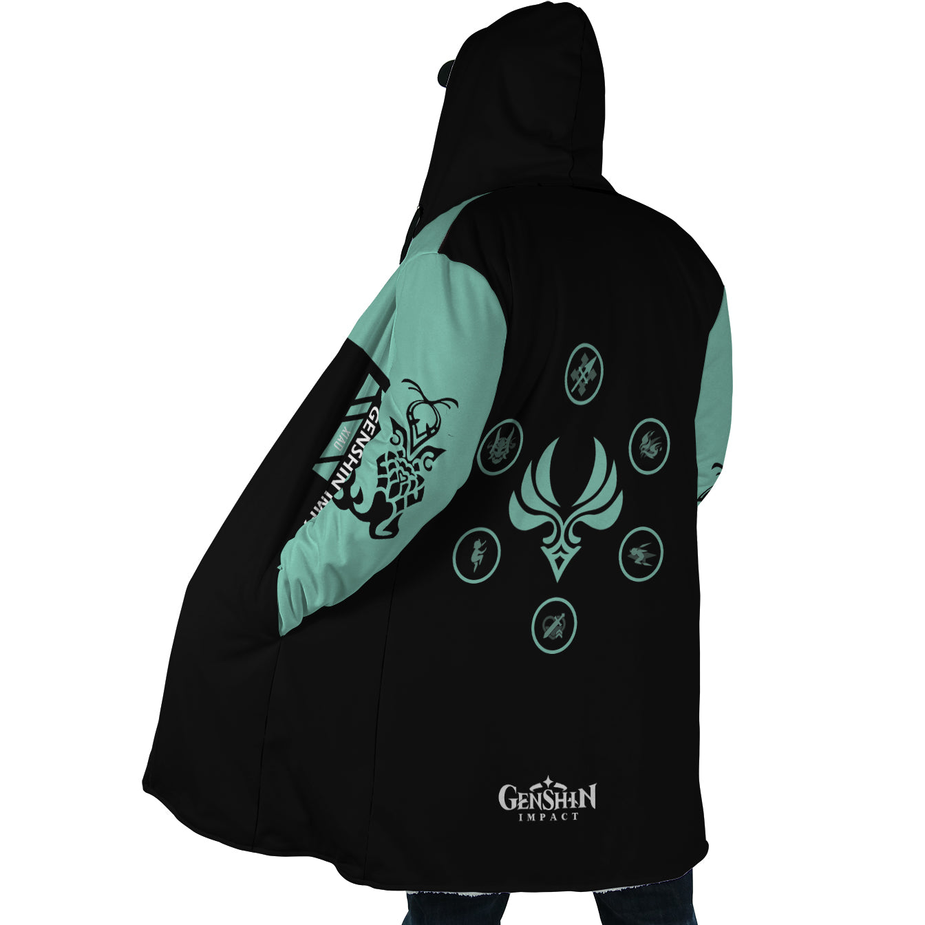 Xiao 2 Genshin Impact Hooded Cloak Coat - S