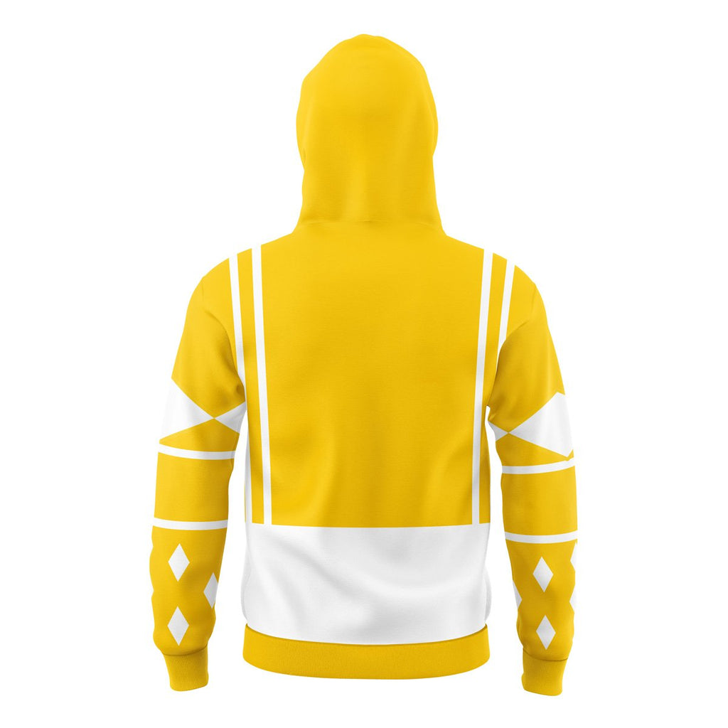 Yellow Ranger Power Rangers Ninjetti Masked Hoodie - L