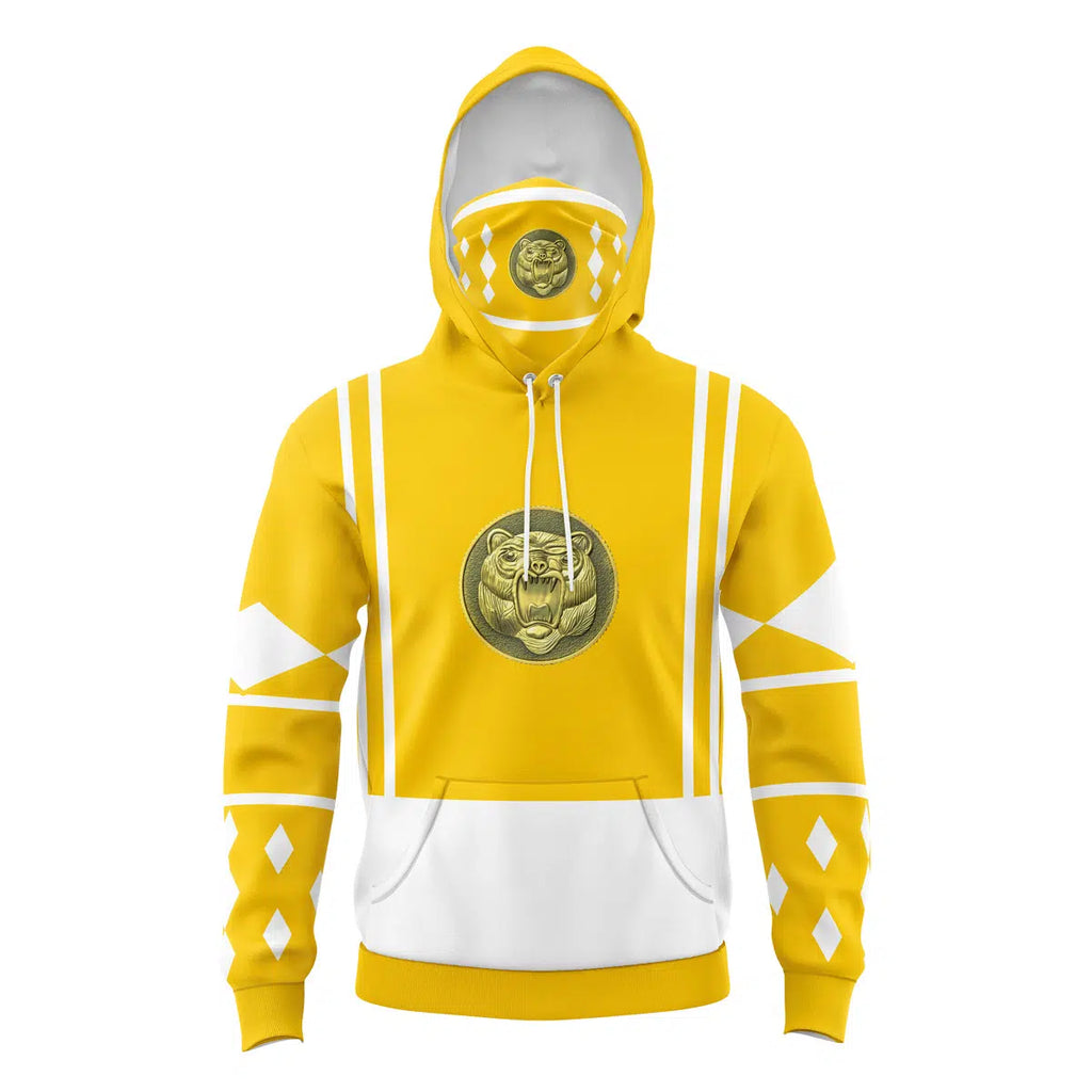 Yellow Ranger Power Rangers Ninjetti Masked Hoodie - M