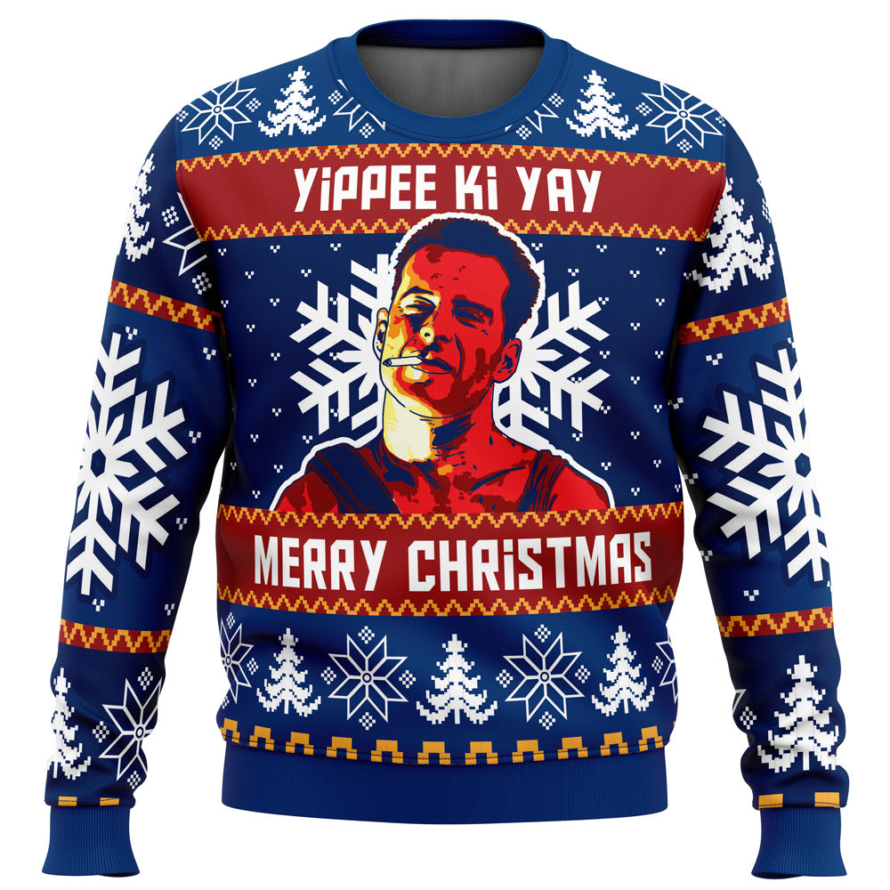 Yippee Ki Yay Die Hard Ugly Christmas Sweater - 4XL