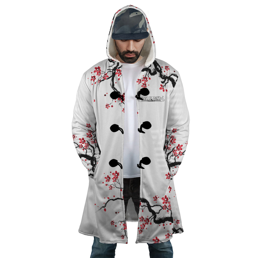 Zaraki Kenpachi Cherry Blossom Bleach Hooded Cloak Coat - XL