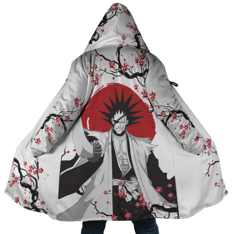 Zaraki Kenpachi Cherry Blossom Bleach Hooded Cloak Coat - 3XL