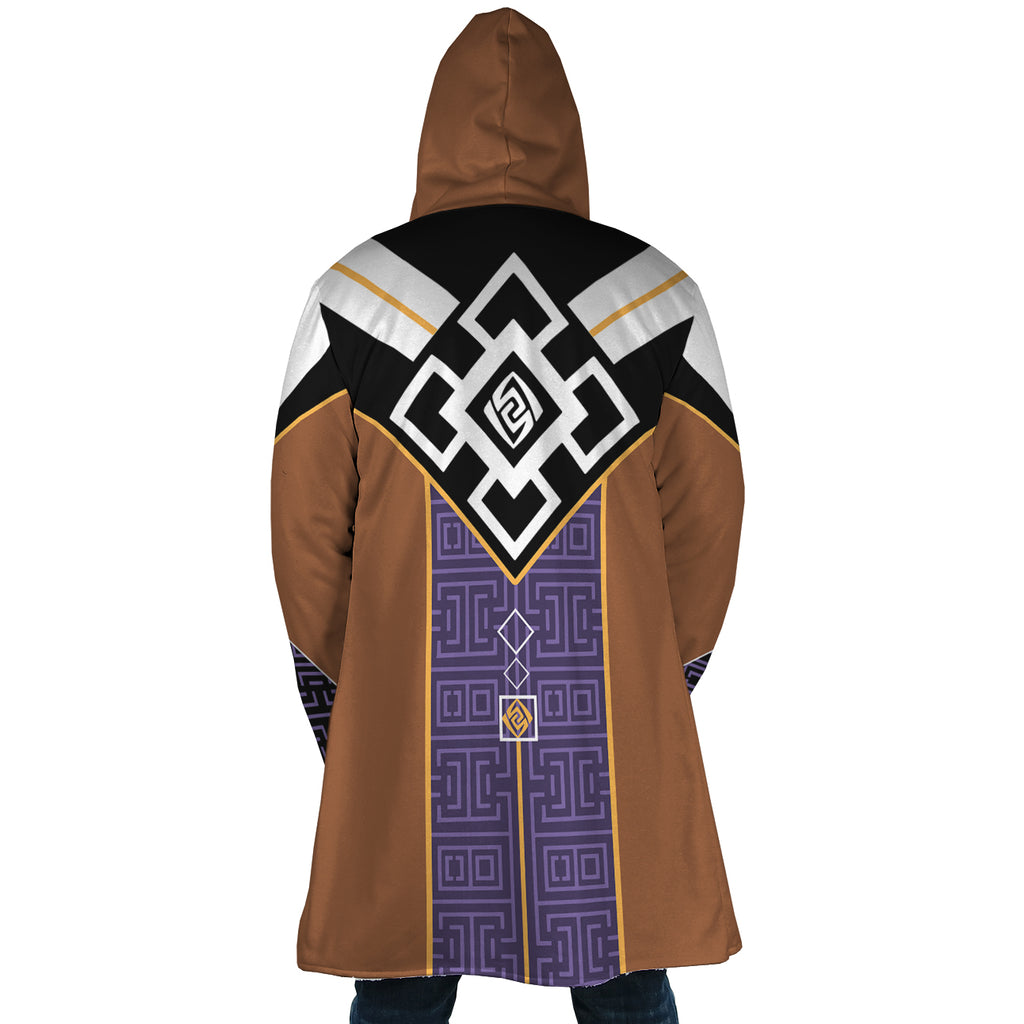 Zhongli Genshin Impact Cosplay Hooded Cloak Coat - 2XL