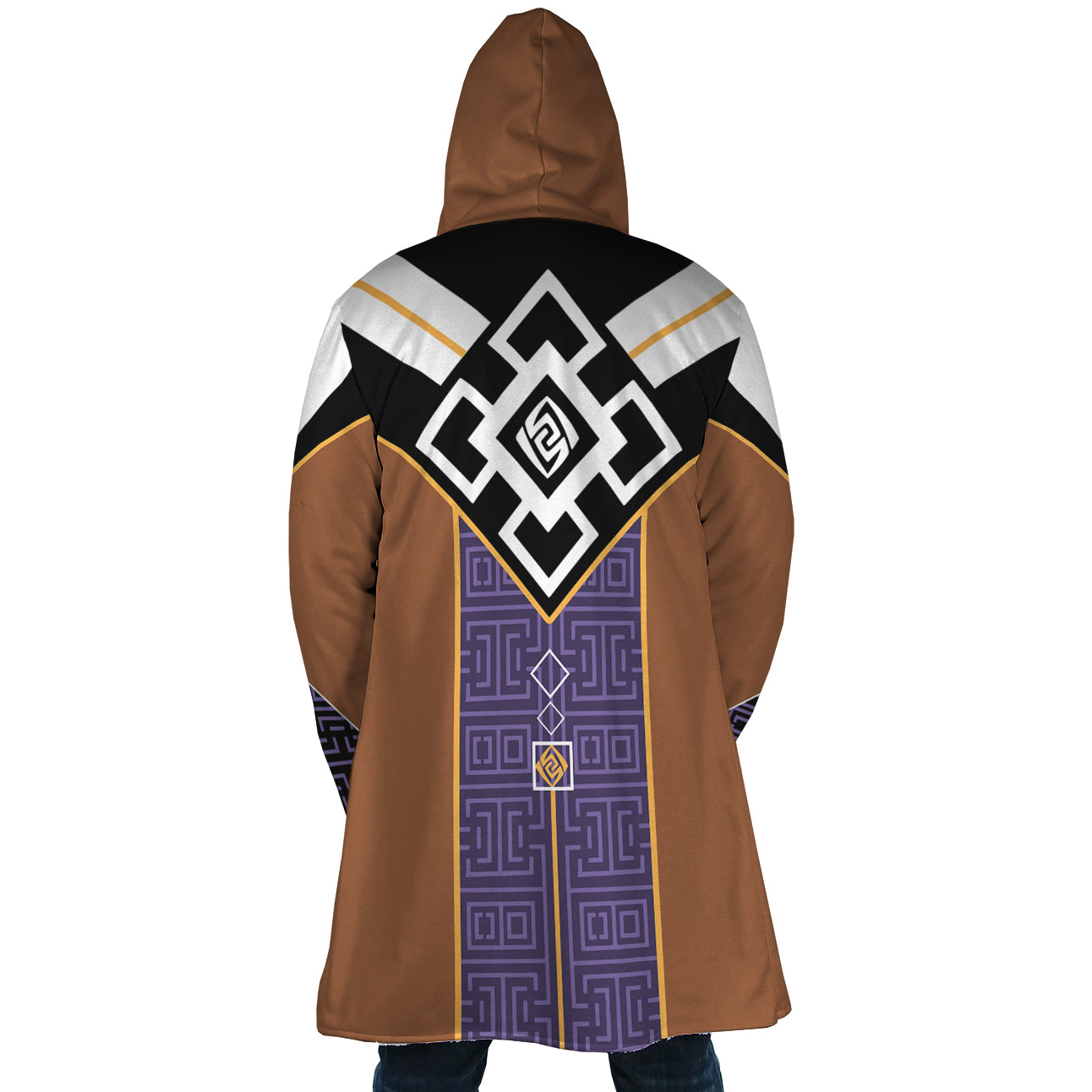 Zhongli Genshin Impact Cosplay Hooded Cloak Coat - 2XL