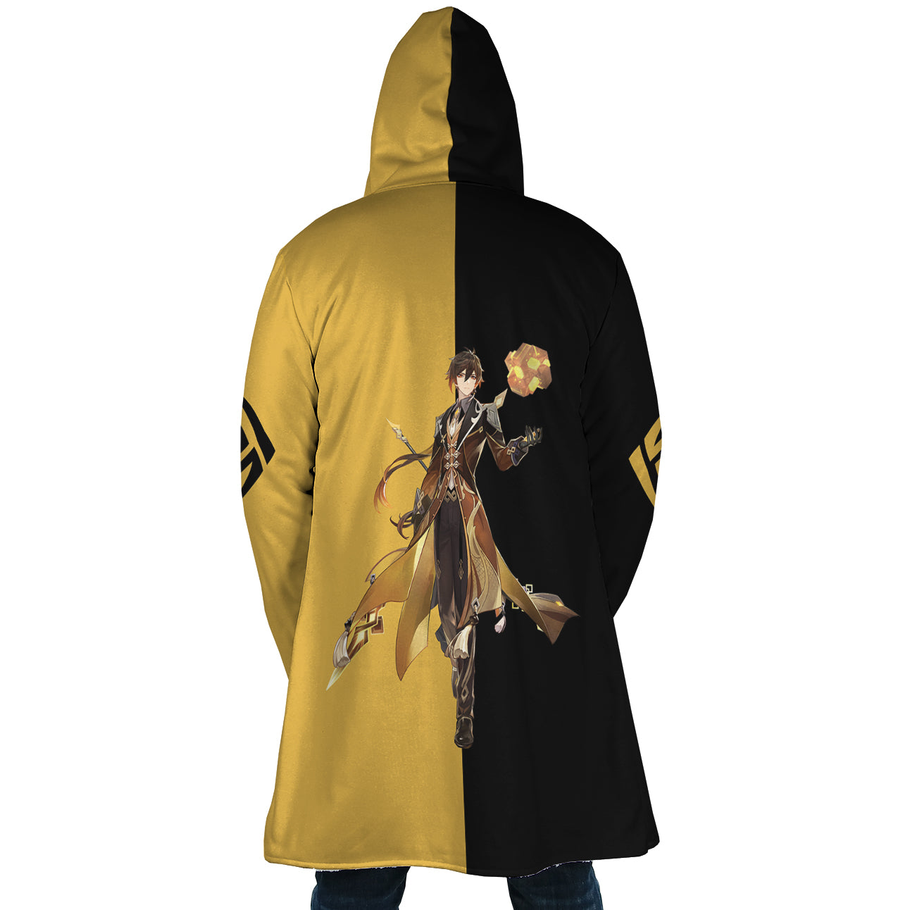 Zhongli Genshin Impact Hooded Cloak Coat - 2XL