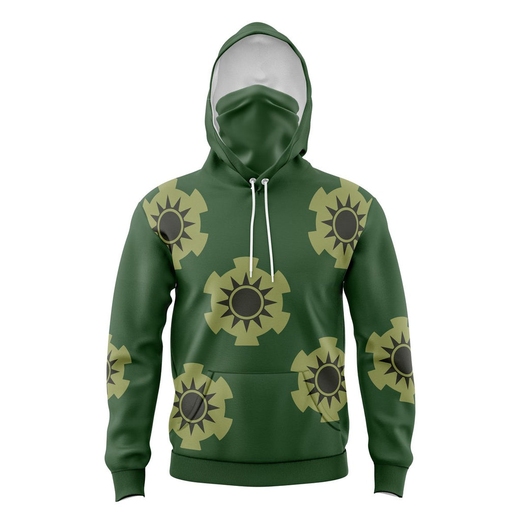 Zoro Wano One Piece Masked Hoodie - M
