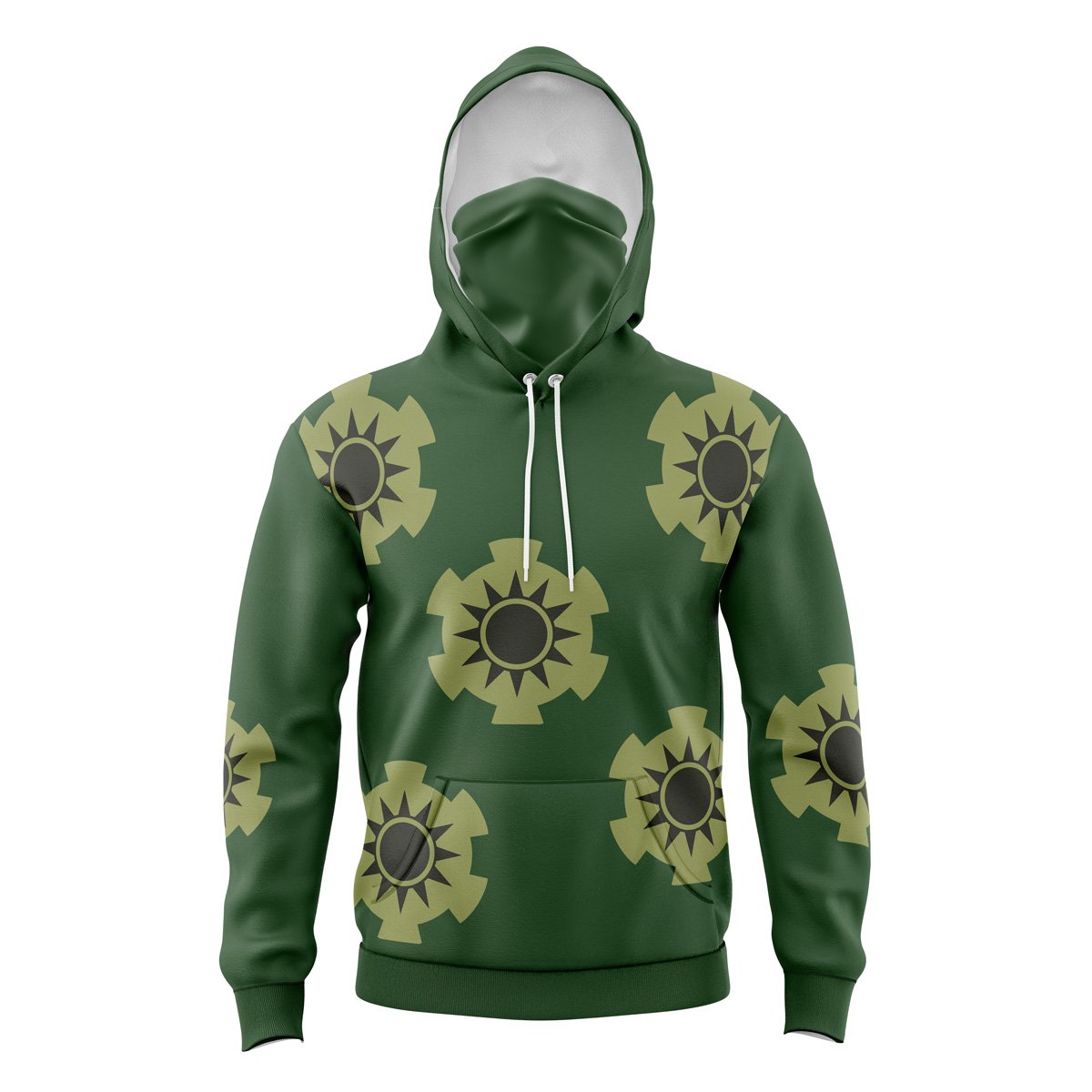Zoro Wano One Piece Masked Hoodie - M